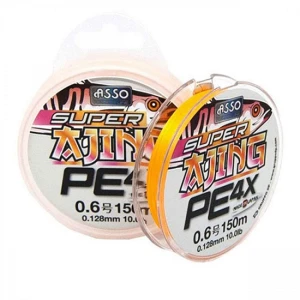 Fir Asso Super Ajing PE 4X Orange 0.074mm 150m 1.36kg Fir Asso Super Ajing PE 4X Orange 0.074mm 150m 1.36kg