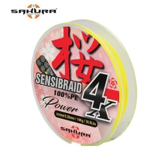 Fir Sakura Sensibraid 4X 0.16mm 150m Chartreuse