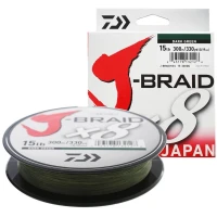 Fir Textil Daiwa J-braid X8, Dark Green, 18kg, 0.24mm, 300m