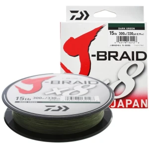 Fir Textil DAIWA J-Braid X8, Dark Green, 26.5kg, 0.28mm, 300m