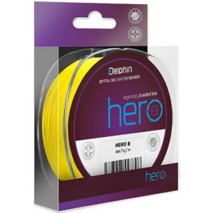 Fir Textil Delphin HERO 8 Galben Fluo, 0.14mm, 9.50kg, 117m Fir Textil Delphin HERO 8 Galben Fluo, 0.14mm, 9.50kg, 117m