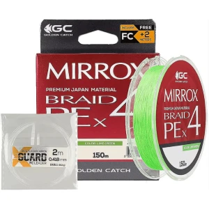 Fir Textil GOLDEN CATCH Mirrox PE X4, Lime Green, 150m, 0.16mm, 5.8kg