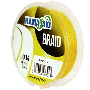 Fir Textil KAMASAKI Braid Yellow, 0.14mm, 11.2kg, 100m