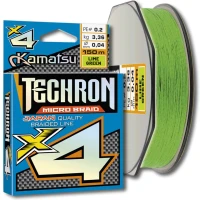 Fir Textil KAMATSU Techron Micro Braid X4, Lime Green, 0.03mm, 2.63kg, 150m 