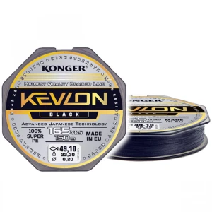 Fir Textil Konger Kevlon X4 Black 0.20mm, 22.3kg, 150m Fir Textil Konger Kevlon X4 Black 0.20mm, 22.3kg, 150m