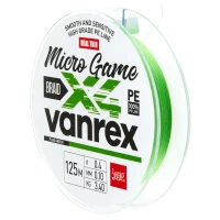 Fir Textil Lucky John Vanrex Micro Game X4 Braid Fluo Green, 125m, 0.08mm, 2.5kg