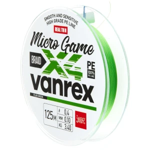 Fir Textil Lucky John Vanrex Micro Game X4 Braid Fluo Green, 125m, 0.12mm, 5.1kg