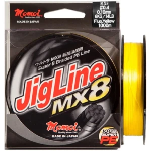 Fir Textil MOMOI Jigline MX8, Yellow Fluo, 125m, 0.16mm, 11kg/23lbs Fir Textil MOMOI Jigline MX8, Yellow Fluo, 125m, 0.16mm, 11kg/23lbs