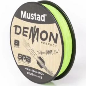 Fir Textil Mustad Demon Perfect Braid 8, Chartreuse, 0.16mm, 8.2kg, 150m