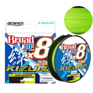 Fir Textil Owner Kizuna X8 Broad, 5.40kg, 0.12mm, Chartreuse, 135m