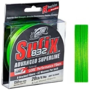 Fir Textil SUFIX 832 Neon Lime, 120m, 0.33mm, 28.50kg/63lbs