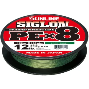 Fir Textil SUNLINE Siglon PE X8, Dark Green, 0.209mm, 11kg, 150m Fir Textil SUNLINE Siglon PE X8, Dark Green, 0.209mm, 11kg, 150m