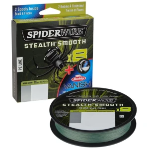 Fir Textil Spiderwire Stealth Smooth Duo Spool SS8 Braid Moss Green, 150m, 0.13mm, 11.2kg + Berkley Vanish Fluoro 40m, 0.40mm, 10kg Fir Textil Spiderwire Stealth Smooth Duo Spool SS8 Braid Moss Green, 150m, 0.13mm, 11.2kg + Berkley Vanish Fluoro 40m, 0.40mm, 10kg