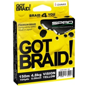 Fir Textil Spro Got Braid Yellow 0.18mm 150M