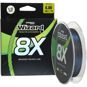 Fir Textil WIZARD 8X, Dark Grey, 135m, 0.10mm, 6.09kg Fir Textil WIZARD 8X, Dark Grey, 135m, 0.10mm, 6.09kg