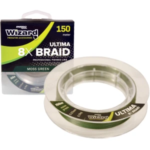 Fir Textil WIZARD Ultima 8x Braid, Moss Green, 0.18mm, 13.63kg, 150m Fir Textil WIZARD Ultima 8x Braid, Moss Green, 0.18mm, 13.63kg, 150m