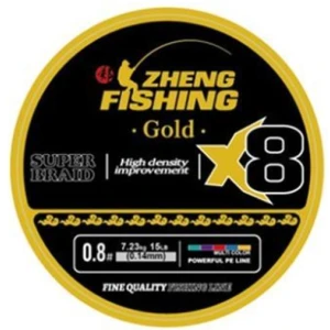 Fir Textil ZHENG FISHING PE LINE X8 Gold, 5.7kg, 0.12mm, 150m