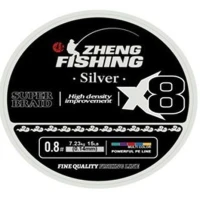 Fir Textil ZHENG FISHING PE LINE X8 Silver, 7.23kg, 0.14mm, 150m