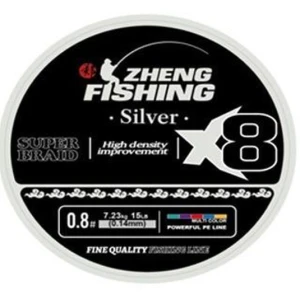 Fir Textil ZHENG FISHING PE LINE X8 Silver, 9.52kg, 0.18mm, 150m