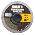 Fir Textil cu Camasa  ASSO Coated Soft Sinking Braid Hooklink 25Lb 10m