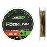 Fir Textil Cu Camasa Carp Pro Soft Coated Hooklink Camo, 25lbs, 15m