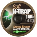 Fir Textil cu Camasa KORDA N-Trap Soft Coated, Gravel Brown, 15lbs, 20m