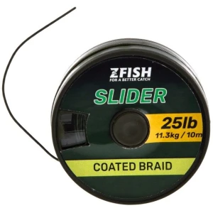 Fir Textil cu Camasa Zfish Slider Coated Braid, Olive Green, 11.3kg, 25lb, 10m