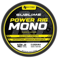 Fir Monofilament Nytro Sublime Power Rig Mono Transparent, 100m, 0.17mm, 2.4kg