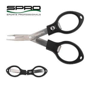 Foarfeca Pliabila pentru Fir Textil si Inele Despicate Spro Freestyle Folding Action Pliers Foarfeca Pliabila pentru Fir Textil si Inele Despicate Spro Freestyle Folding Action Pliers