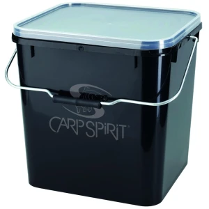 Galeata Carpspirit Patrata Cu Capac, 10L, Black Galeata Carpspirit Patrata Cu Capac, 10L, Black