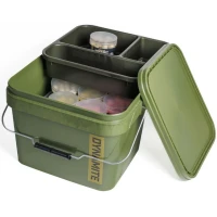 Galeata Rectangulara Dinamite Baits Square 10l, Green, 24x24x28cm
