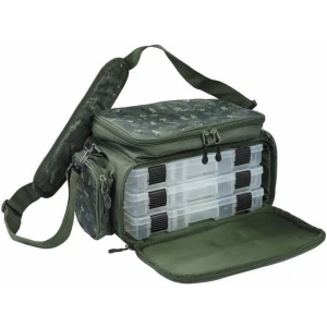 Geanta Spinning Mitchell MX Camo M Plus 3 Stacker Bag, Green Camo, 42x34x20cm