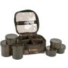 Geanta Fox Camolite 6 Pot Hookbait Case, Camo, 17x16.5x9.5cm