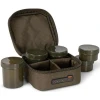 Geanta Fox Voyager 6 Pot Hookbait Case, Kaki, 17x17x10cm