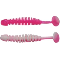 Grub BERKLEY PowerBait Power Leech, Pink / White, 5cm, 12buc/pac