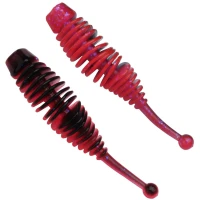 Grub Berkley Powerbait Power Naiad, Salmon Egg Red Black, 5cm, 6buc/pac