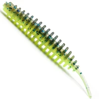 Grub FAST STRIKE Flexi Worm, 5cm, Chartreuse Blue Back, 10buc/pac