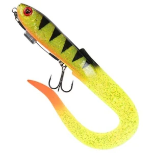 Grub FOX RAGE Slick Eel Loaded, UV Perch, Nr.2/0, 35cm, 1buc/pac