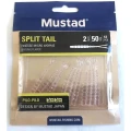 Grub Mustad Aji Split Tail, Clear Purple Glitter, 5cm, 12buc/pac