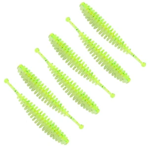 Grub REIVA Tiny Worm, Flash Chartreuse, 6cm, 6buc/pac Grub REIVA Tiny Worm, Flash Chartreuse, 6cm, 6buc/pac