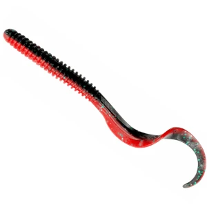 Grub SAVAGE GEAR Rib Worm, Red N Black, 10.5cm, 5g, 8buc/pac