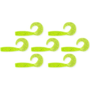 Twister Nevis 6cm, 7buc/pac, Verde Neon Glitter