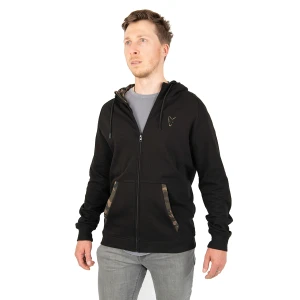 HANORAC FOX LW BLACK/CAMO PRINT ZIP HOODY MARIME L
