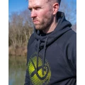 Hanorac MATRIX Large Fade Logo Hoody, Black/Lime, Marime 3XL
