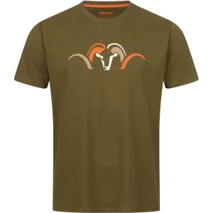 Tricou BLASER Argali 3D Debossed T 25, Dark Olive, Marime XL Tricou BLASER Argali 3D Debossed T 25, Dark Olive, Marime XL