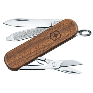 Briceag Multifunctional Victorinox Classic SD Wood, 5.8 cm, Maro, Blister