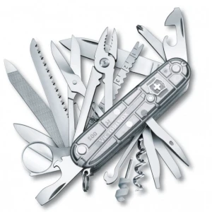 Briceag Multifunctional Victorinox SwissChamp Silvertech, Transparent , 9.10cm