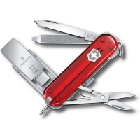 Briceag Victorinox Swiss Army Knife, Victorinox@work, 58 Mm, Rosu Translucid, Usb 3.0/3.1, 32gb, Blister 