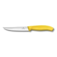 Cutit Bucatarie Victorinox, Swiss Classic  Friptura, Lama Zimtata 12cm, Galben