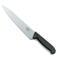 Cutit Carne Victorinox, Maner Fibrox, Wavy Edge, 19.00cm